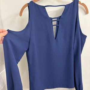 Cooper & Ella Leslie Cold-Shoulder Keyhole Top